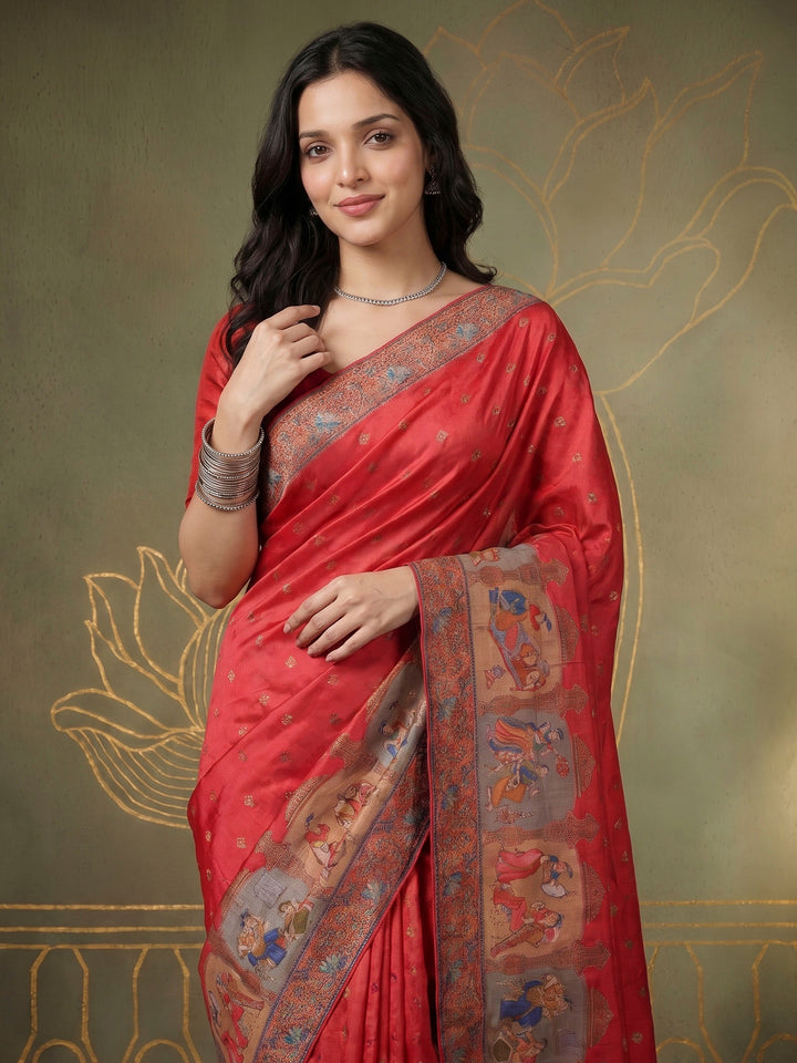 Rani Dola Silk Woven Saree
