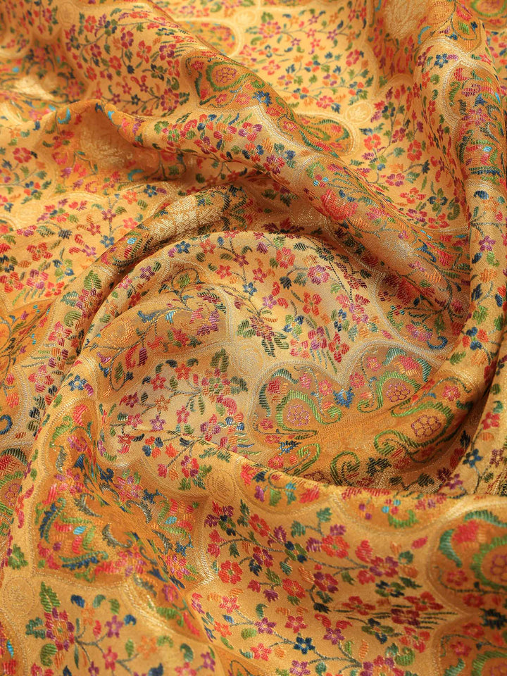 Mustard Tissue Plain Saree
