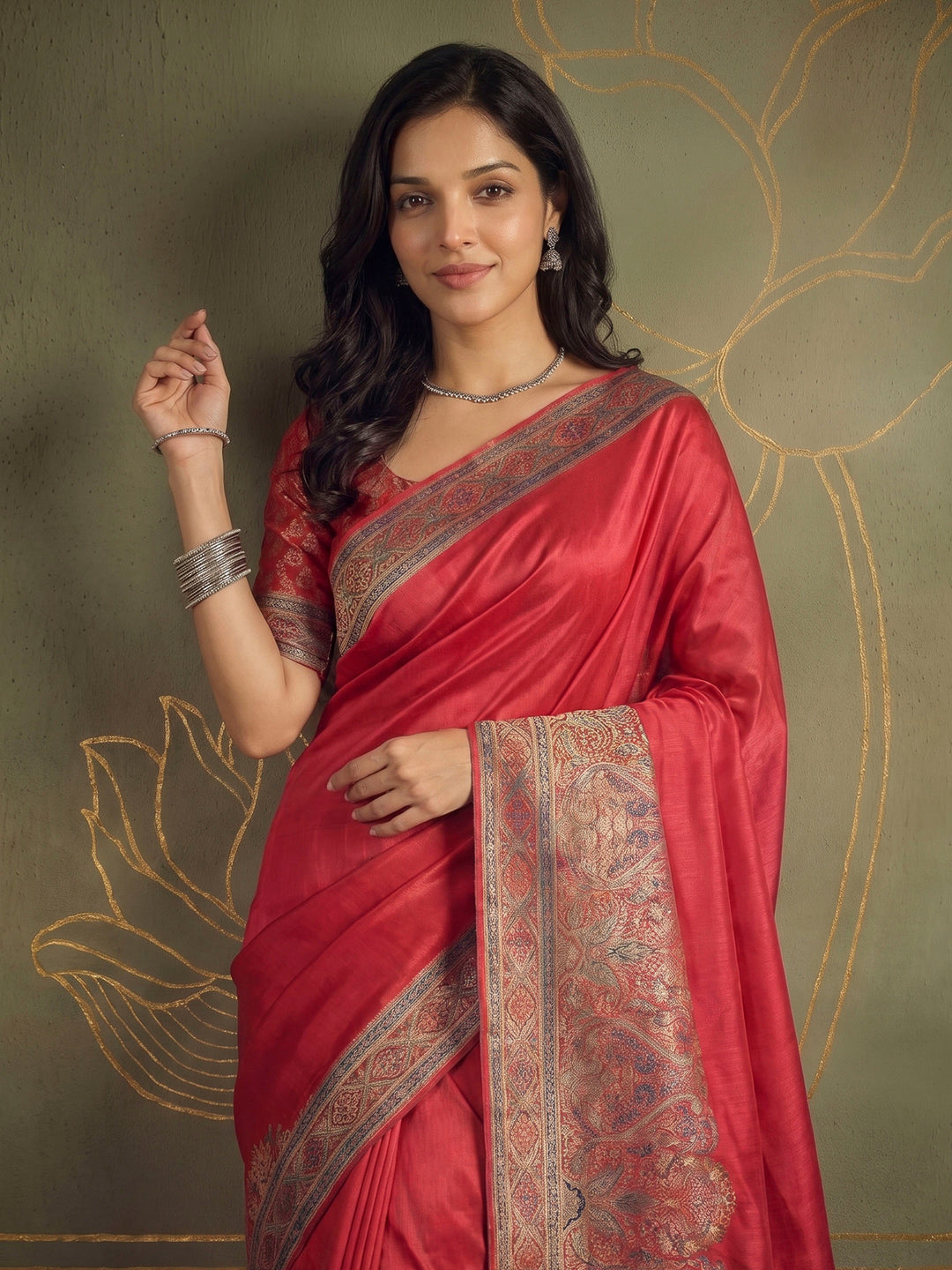 Rani Dola Silk Woven Saree