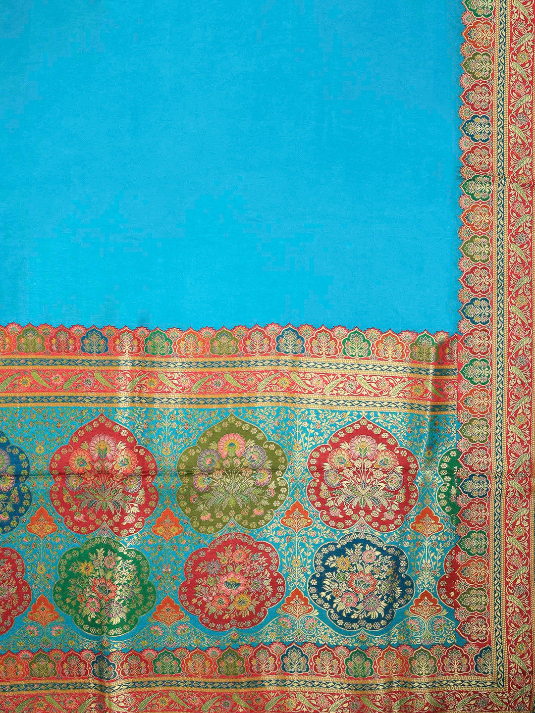 Firozee Dola Silk Woven Saree