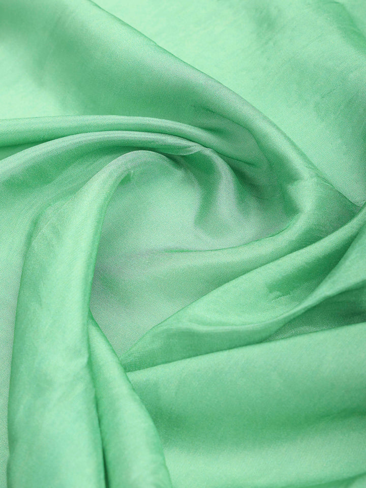 Pista Green Dola Silk Woven Saree