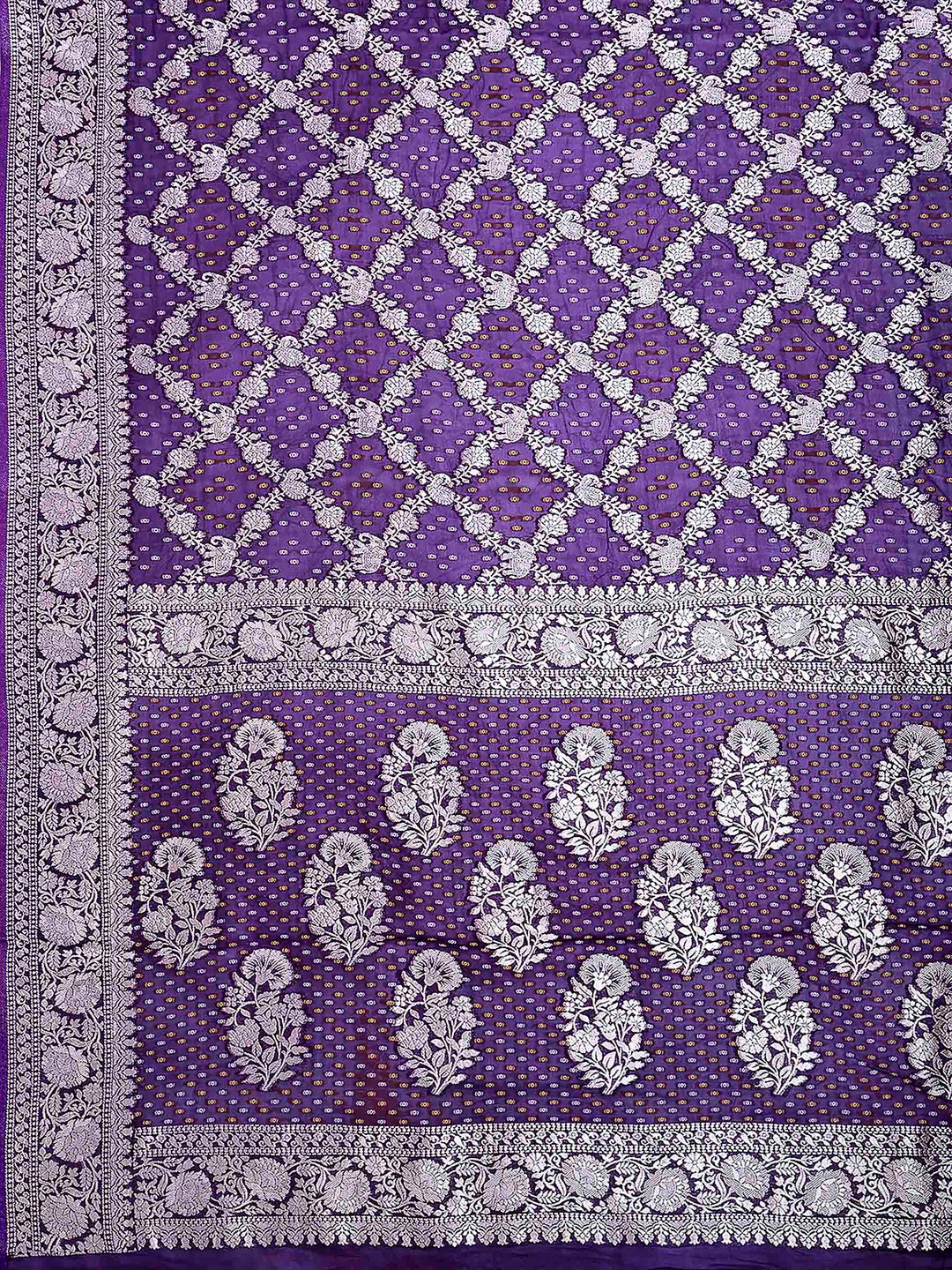 Purple Georgette Plain Saree