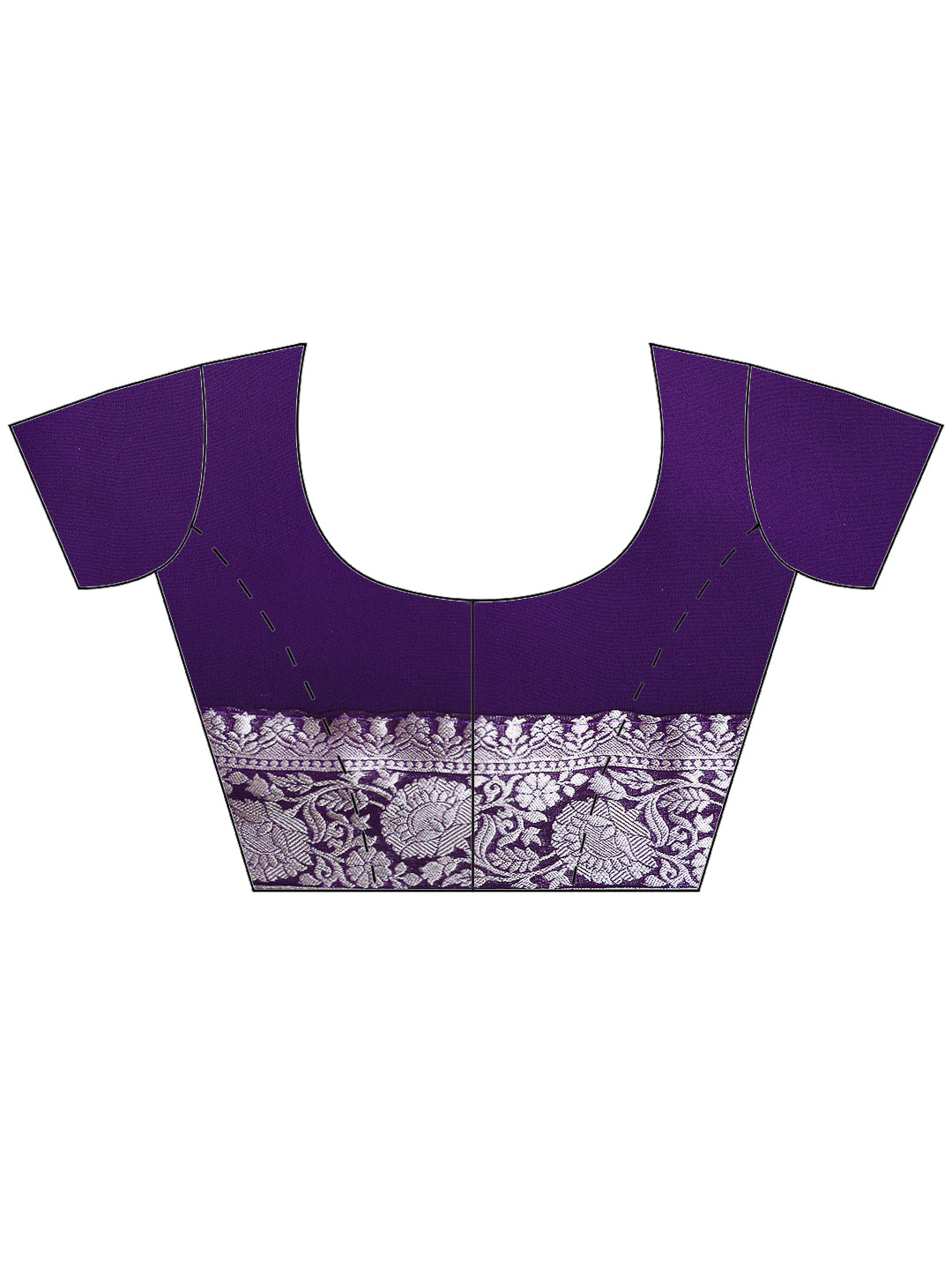 Purple Georgette Plain Saree