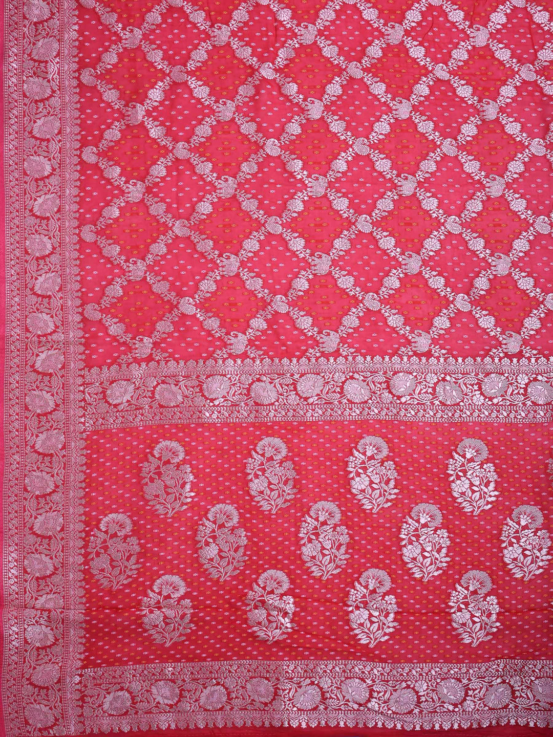 Rani Georgette Plain Saree