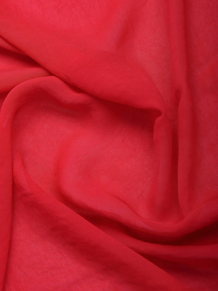 Rani Georgette Plain Saree