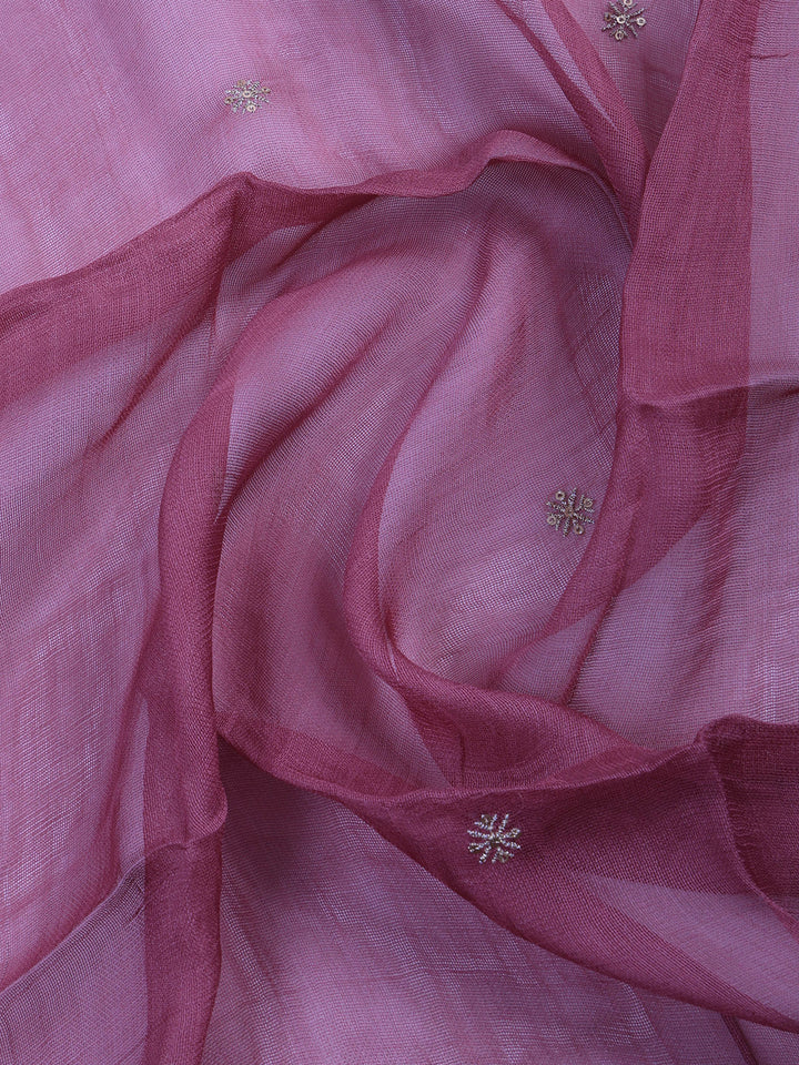 Mauve Tissue Printed Unstitched Dress Material