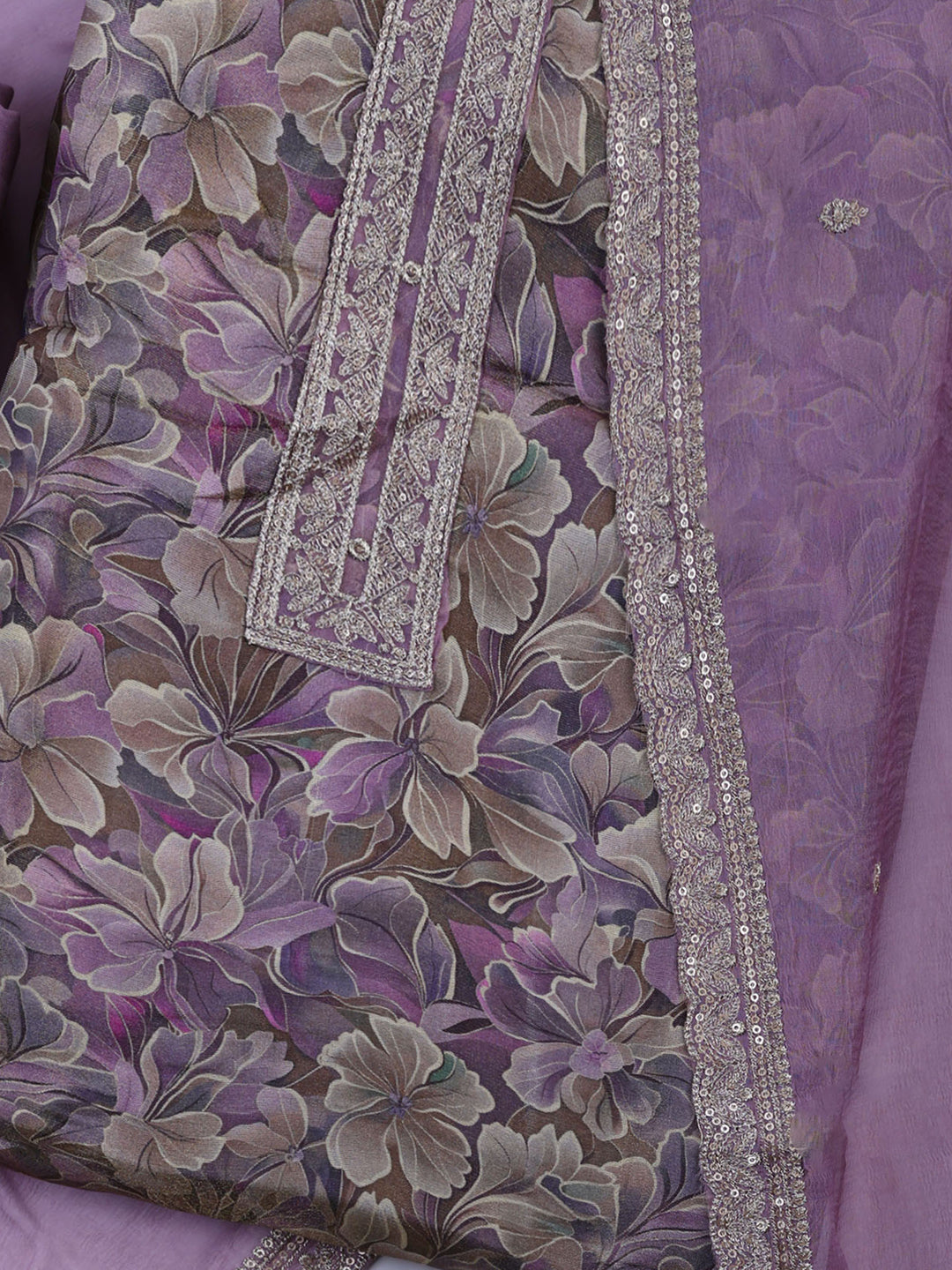 Hyacinth Tissue Printed Unstitched Dress Material