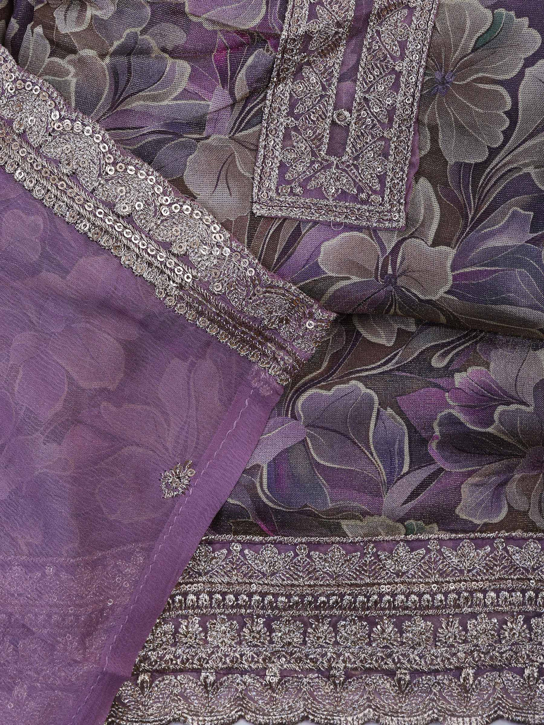 Hyacinth Tissue Printed Unstitched Dress Material