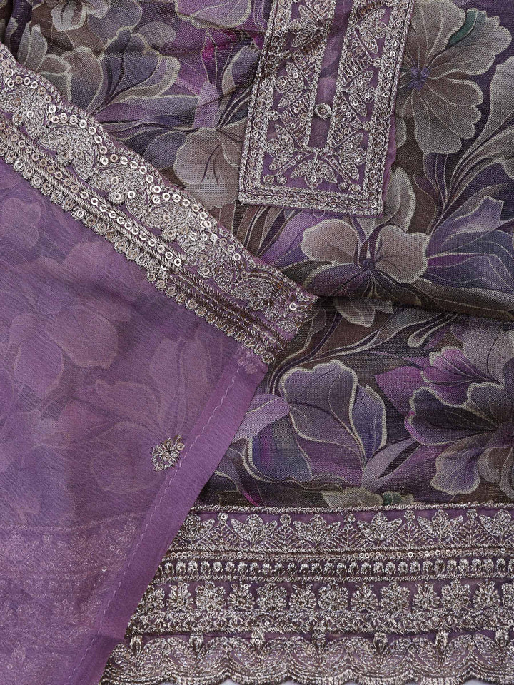 Hyacinth Tissue Printed Unstitched Dress Material
