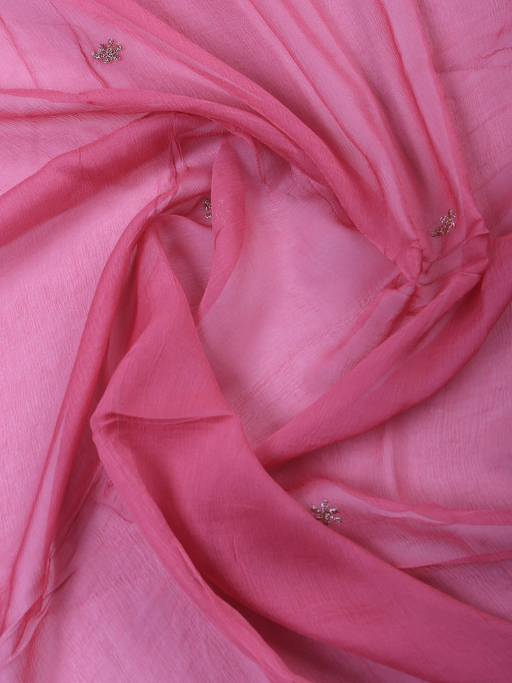 Pink Tissue Printed Unstitched Dress Material