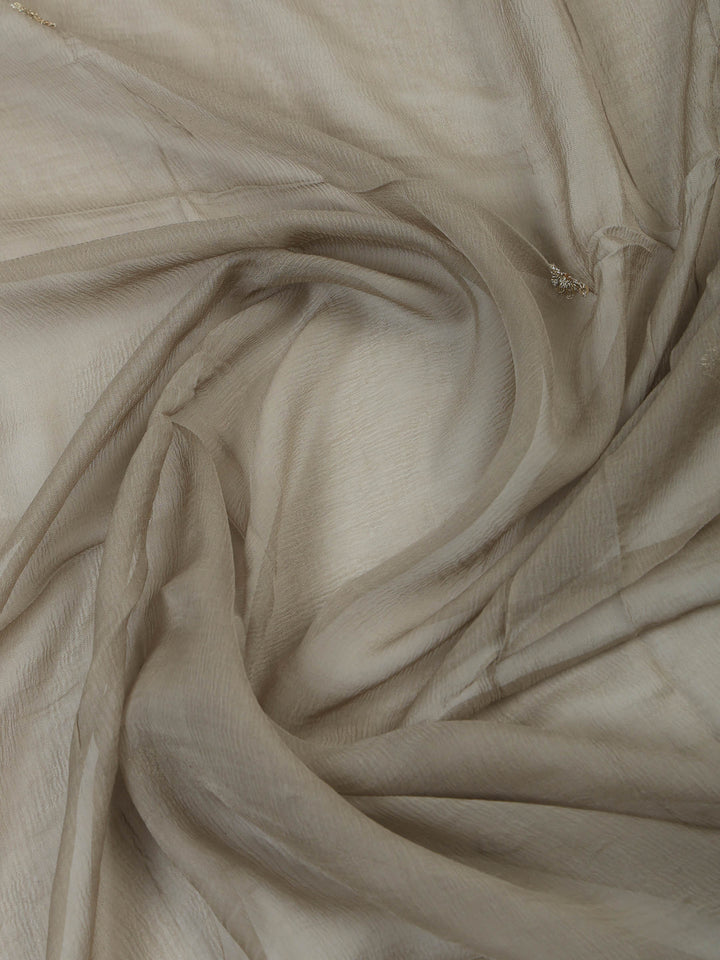 Grey Tissue Printed Unstitched Dress Material