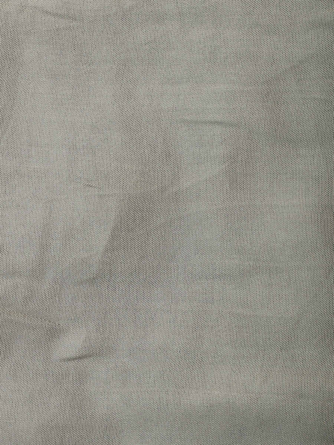 Grey Tissue Printed Unstitched Dress Material