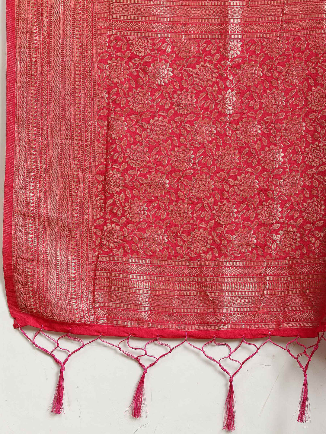 Polka Dot Woven Booti Crepe Saree