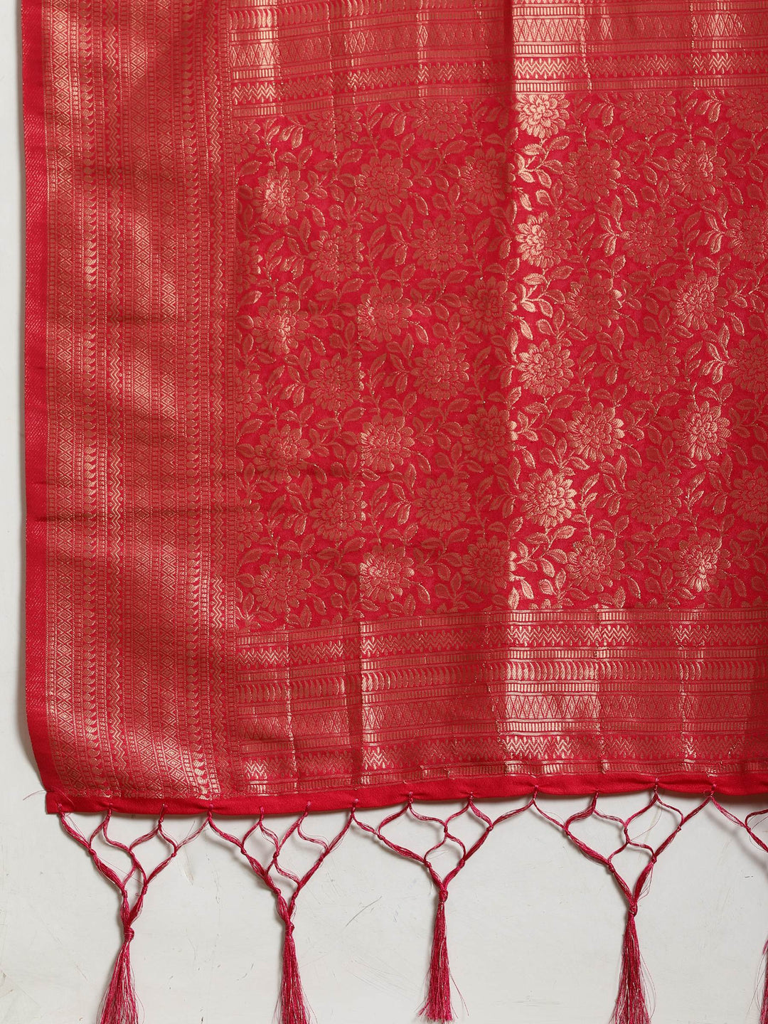 Polka Dot Woven Booti Crepe Saree