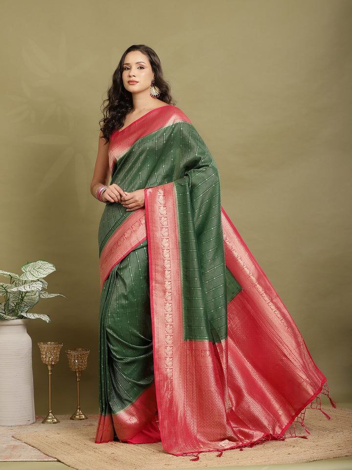 Plain Crepe Saree