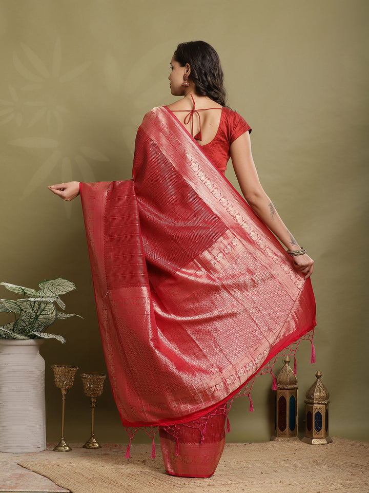 Plain Crepe Saree