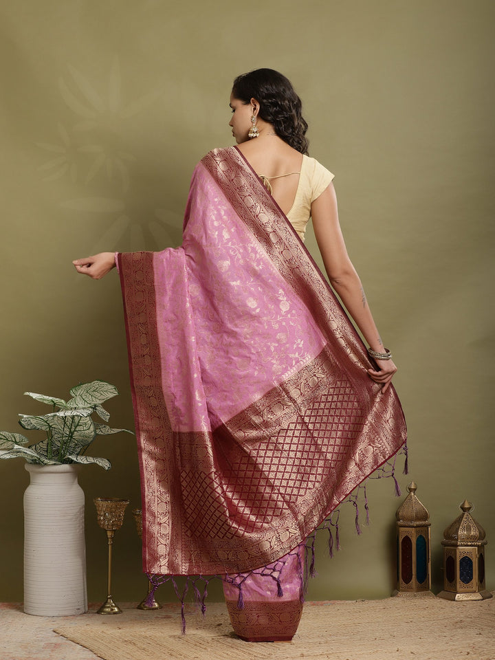 Plain Crepe Saree
