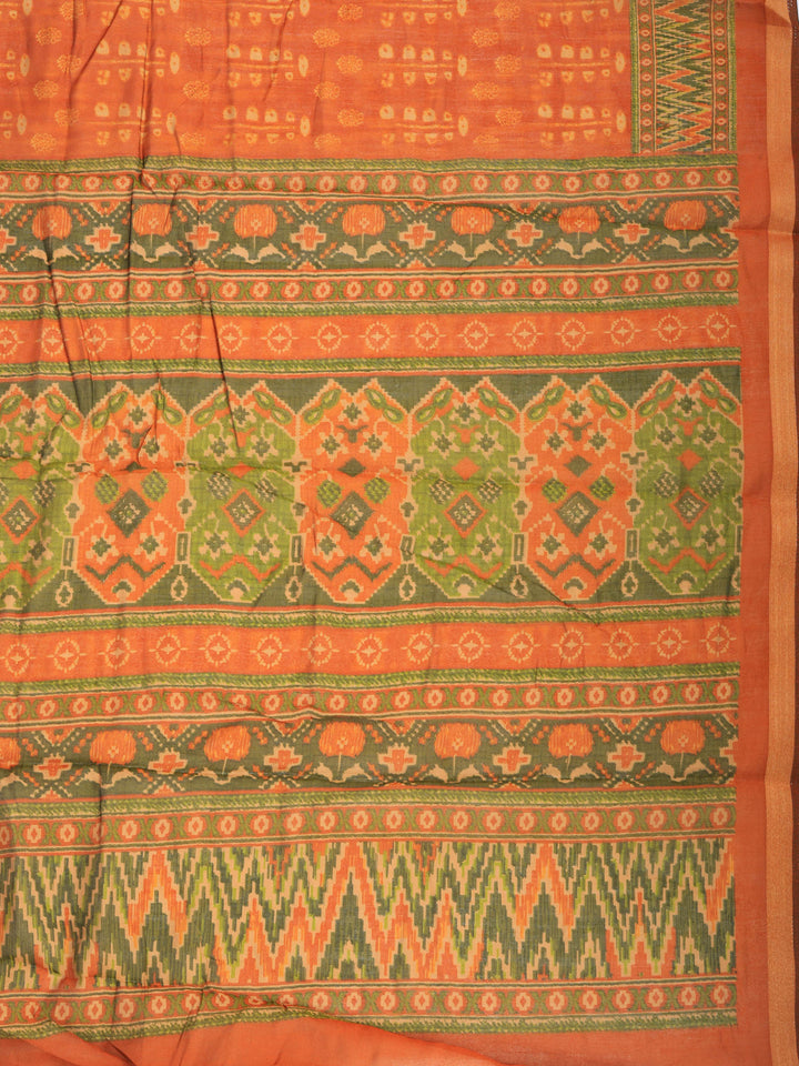 Mustard Digital Printed Art Silk Saree