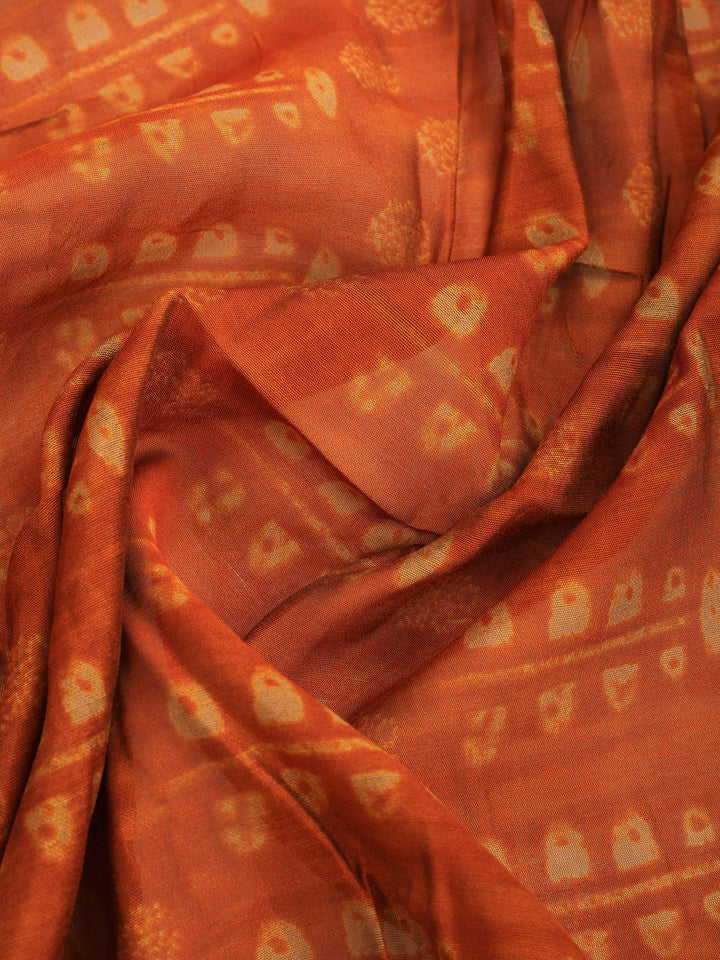 Mustard Digital Printed Art Silk Saree