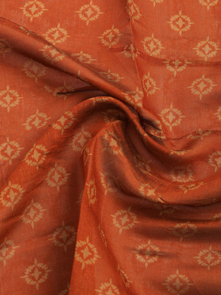 Mustard Digital Printed Art Silk Saree