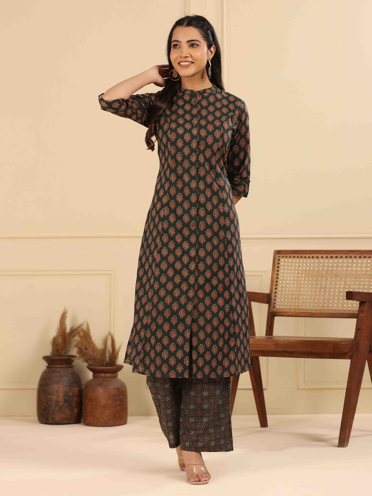 Printed Cotton Kurta Set