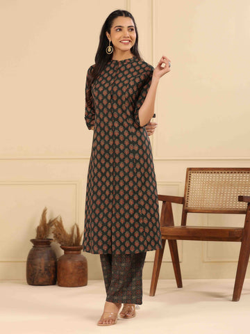 Printed Cotton Kurta Set