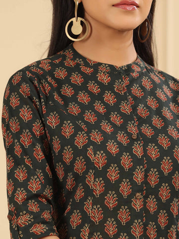 Printed Cotton Kurta Set