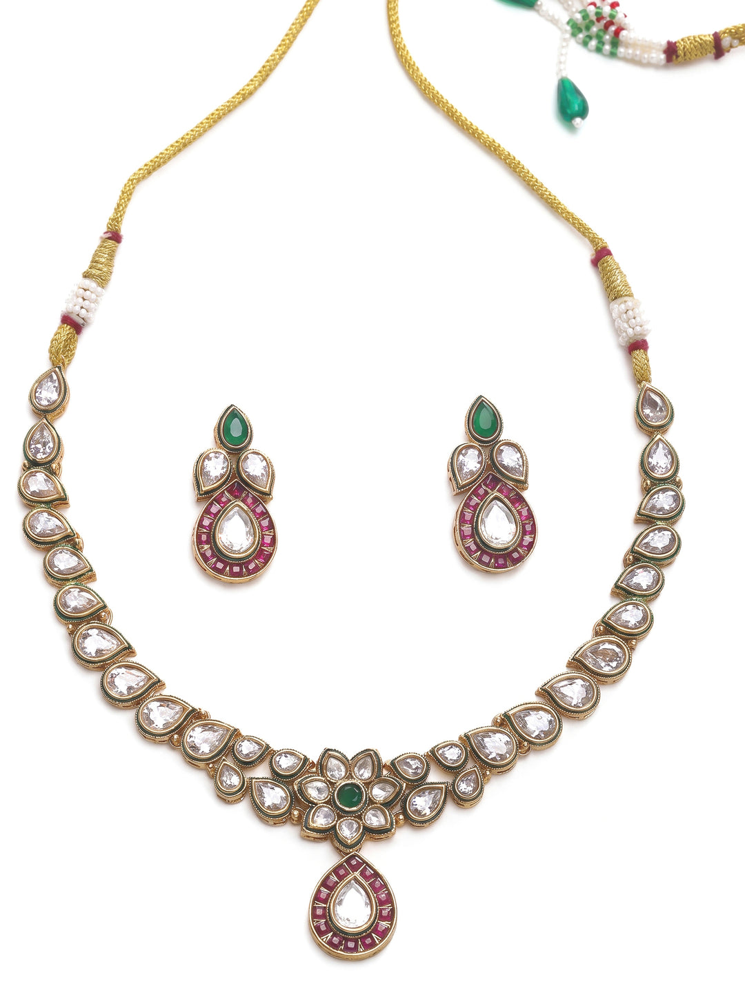 Gold-Multi Imitation Jewelry-Set