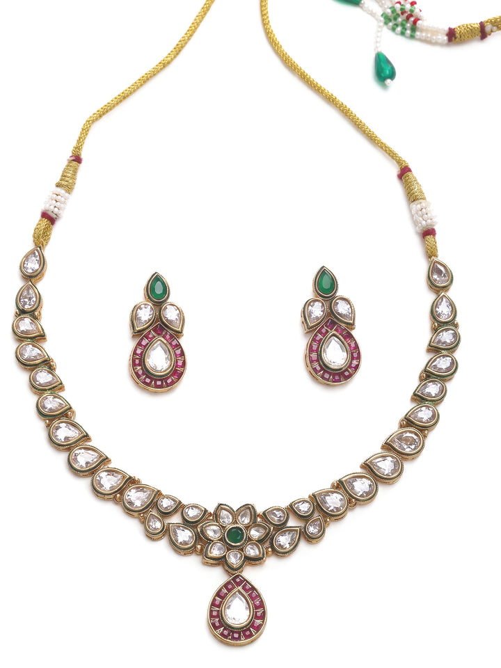Gold-Multi Imitation Jewelry-Set