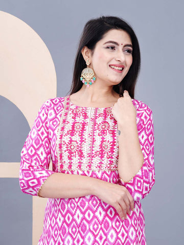 Printed Cotton Kurta Set