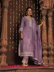 Floral Printed Kurta With Pants & Dupatta