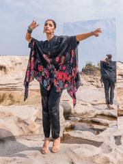 Printed Crepe Kaftan With Pants