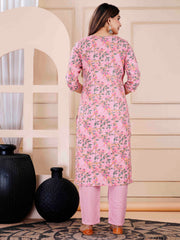 Printed Cotton Suit Set With Dupatta