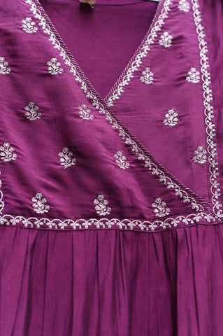 Embroidered Cotton Kurta With Pants