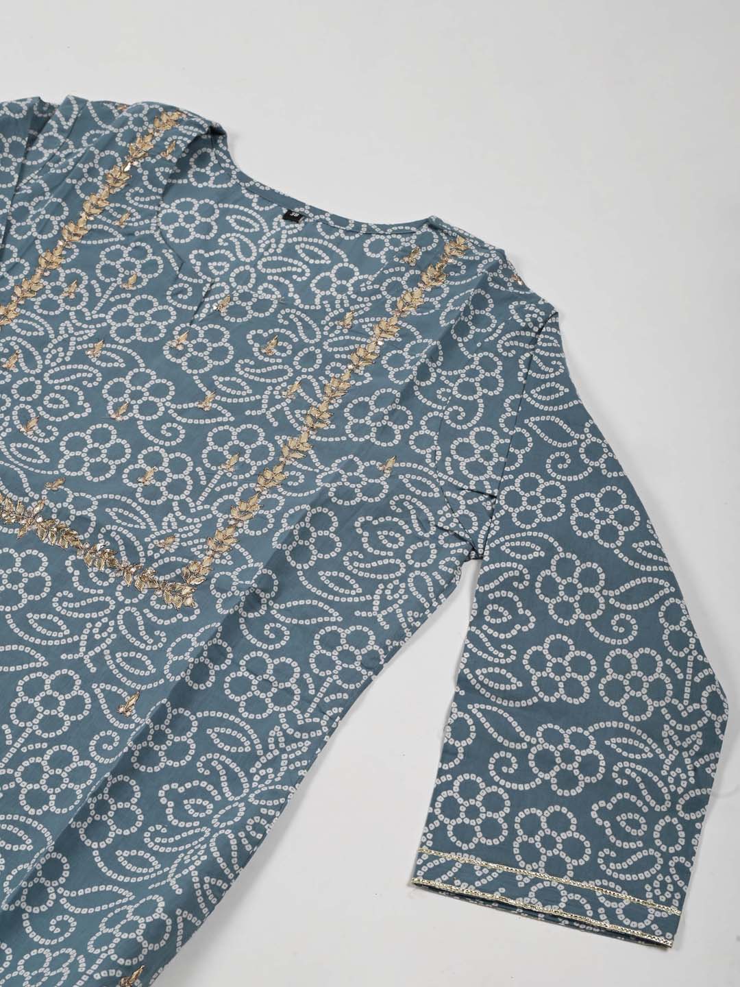 Gota Embroidered Cotton Kurta With Pants