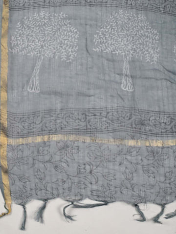 Printed Cotton Unstitched Suit Piece With Dupatta