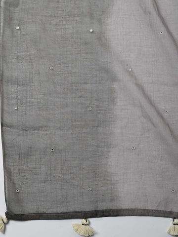 Block Printed Chanderi Unstitched Suit Piece With Dupatta