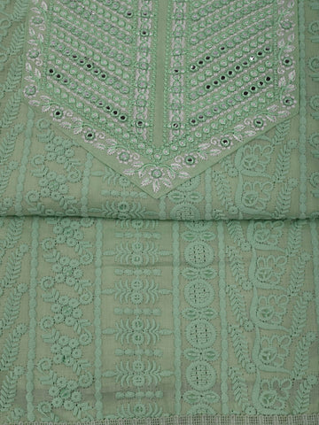 Embroidered Cotton Unstitched Suit Piece With Dupatta