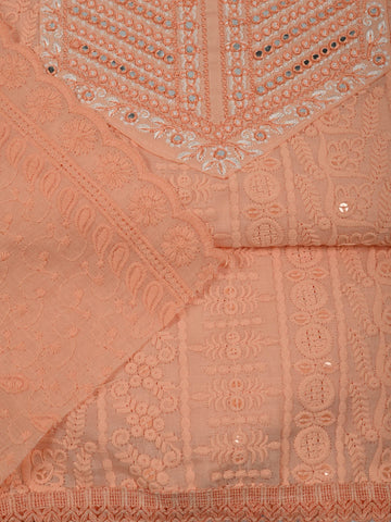 Embroidered Cotton Unstitched Suit Piece With Dupatta