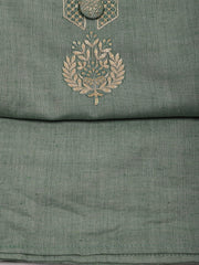 Neck Embroidered Chanderi Unstitched Suit Piece With Dupatta