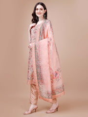 Printed Chanderi Stitched Suit Set