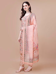 Printed Chanderi Stitched Suit Set