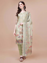 Printed Chanderi Stitched Suit Set