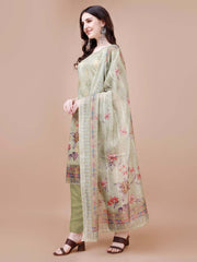 Printed Chanderi Stitched Suit Set