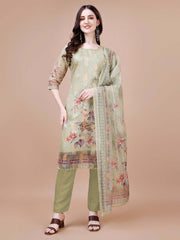 Printed Chanderi Stitched Suit Set