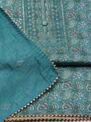 Neck Embroidery Printed Cotton Unstitched Suit Piece With Dupatta