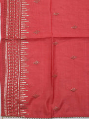 Neck Embroidery Printed Cotton Unstitched Suit Piece With Dupatta