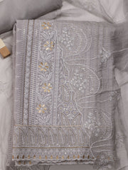 All Over Embroidery Georgette Unstitched Suit Piece With Dupatta