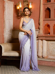 Sequin Embroidery Lycra Saree