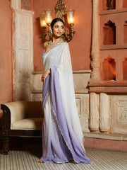 Sequin Embroidery Lycra Saree